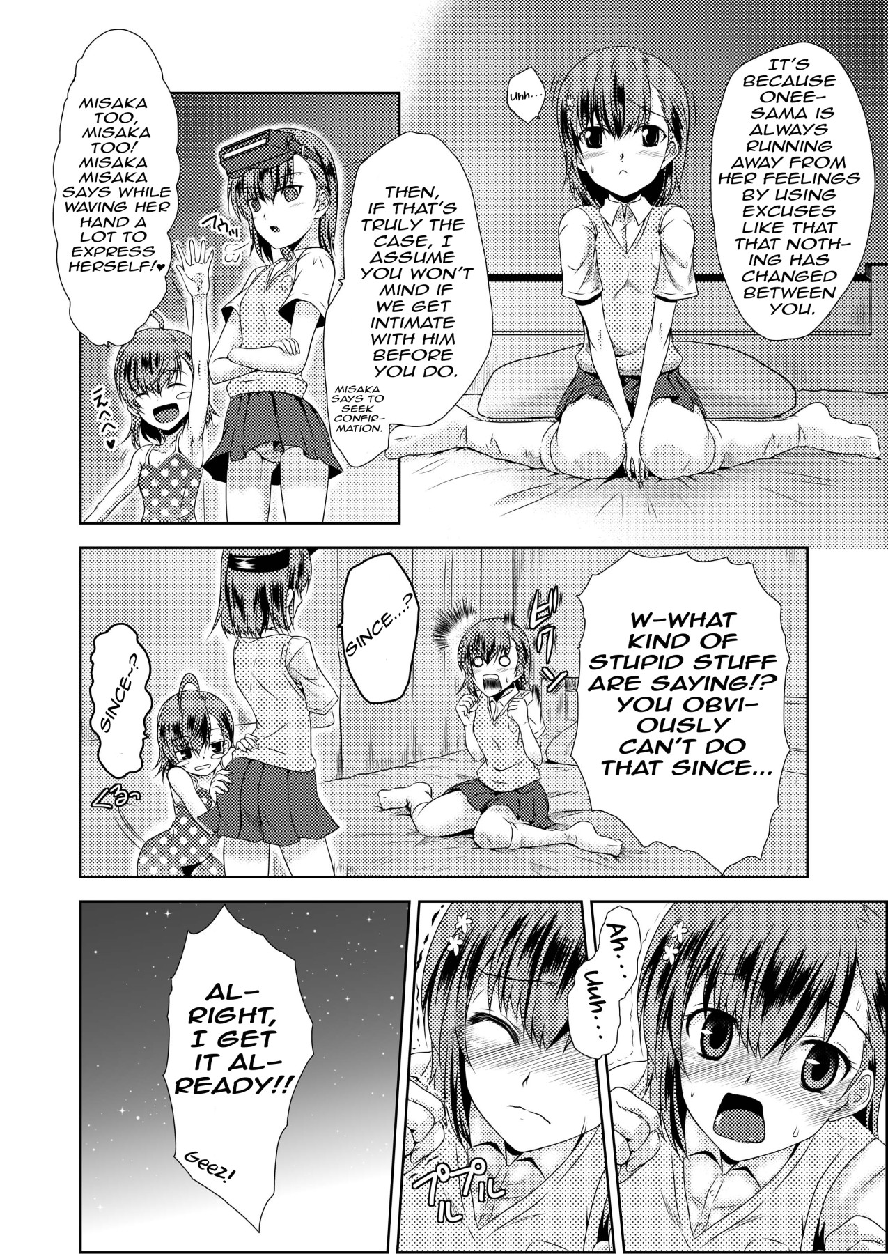 Hentai Manga Comic-Misaka x3 - To Your Honest Feelings-Read-8